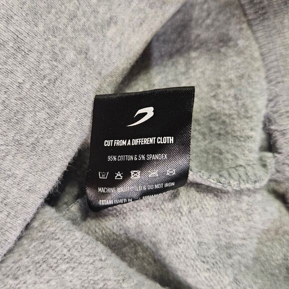 BOXRAW HOODIE Men's Large Grey with Chrome Logo Classic Pullover Streetwear - Picture 3 of 11